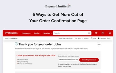 6 Ways to Get More Out of Your Order Confirmation Page – Articles – Baymard Institute