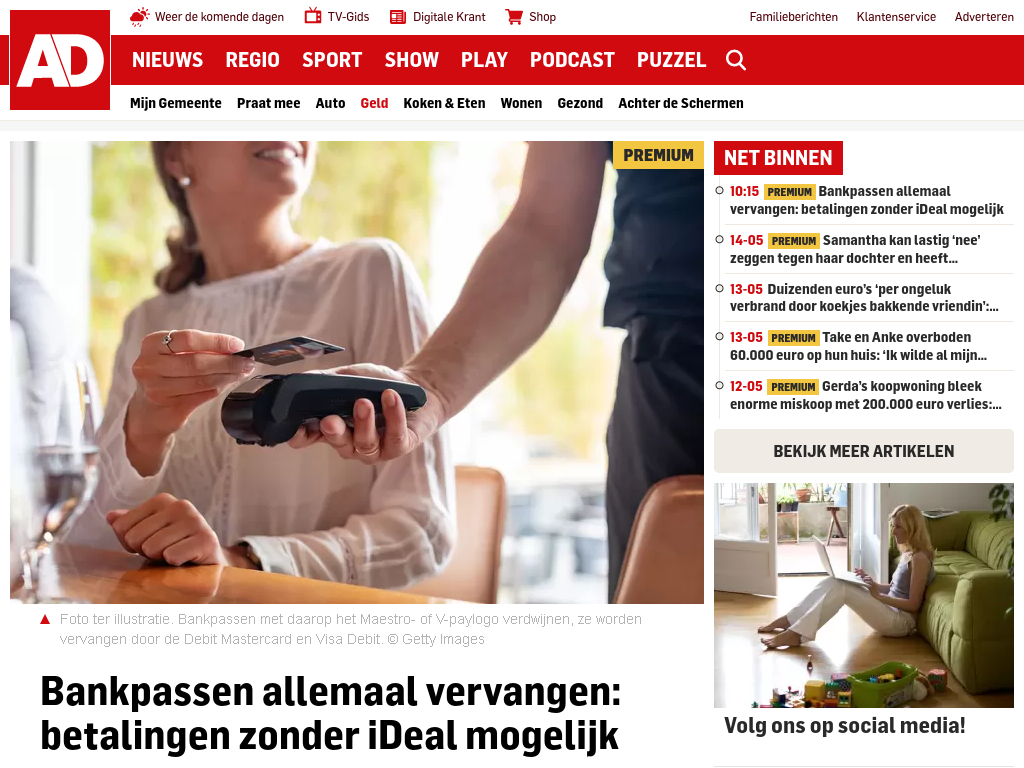 Bankpassen allemaal vervangen: betalingen zonder iDeal mogelijk | Geld
