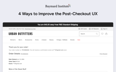 4 Ways to Improve the Post-Checkout UX – Baymard