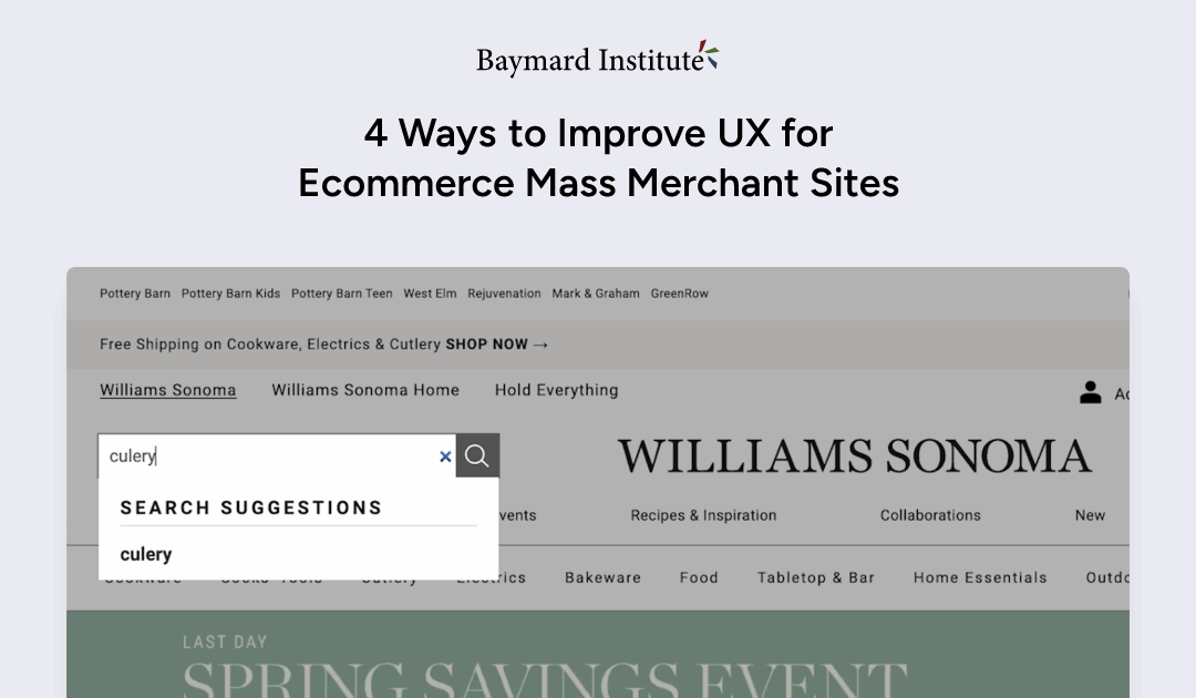 4 Ways to Improve Ecommerce Mass Merchant UX – Baymard