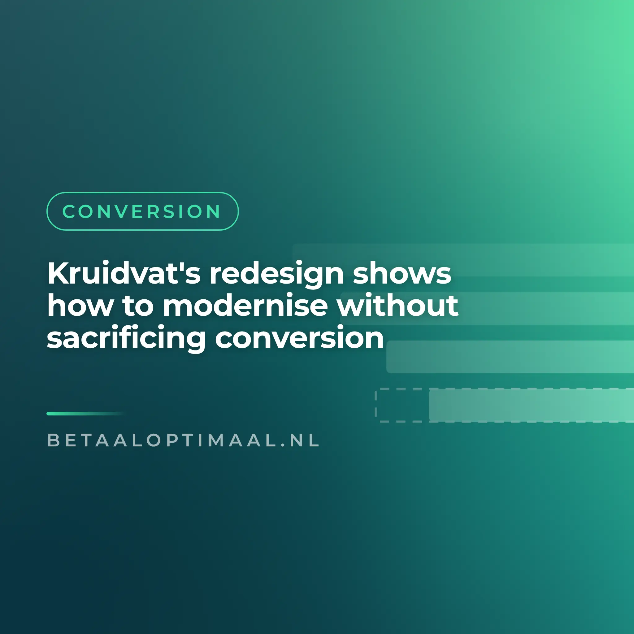 Kruidvat's redesign shows how to modernise without sacrificing conversion