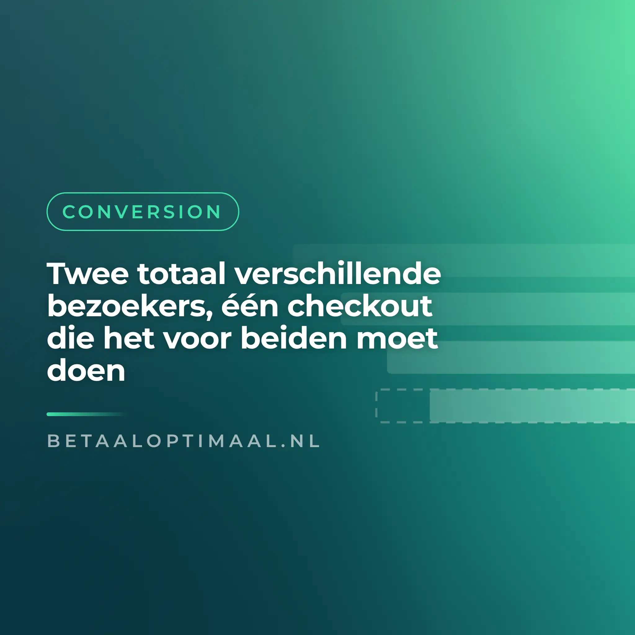 Twee totaal verschillende bezoekers, één checkout die het voor beiden moet doen