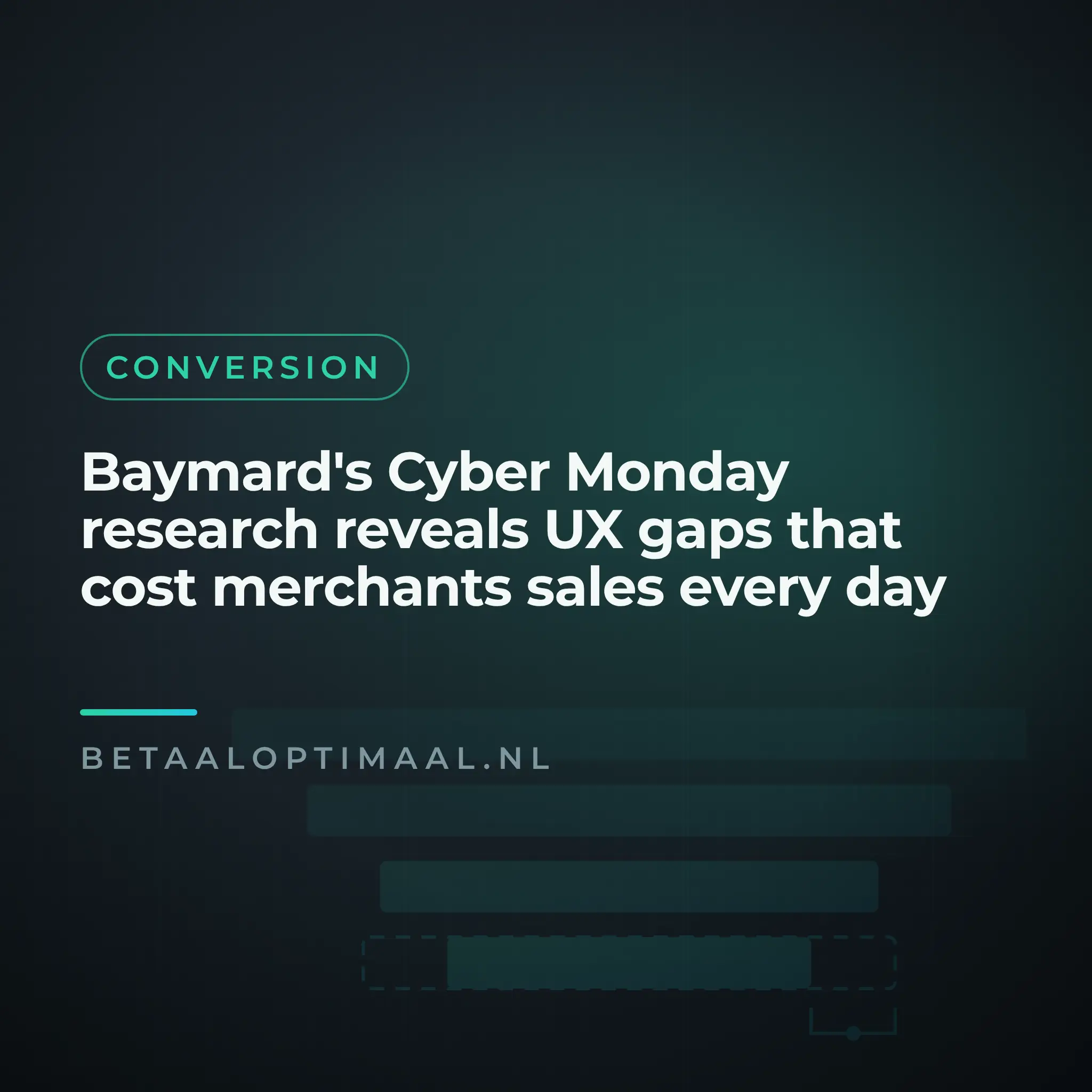 Baymard's Cyber Monday research reveals UX gaps that cost merchants sales every day
