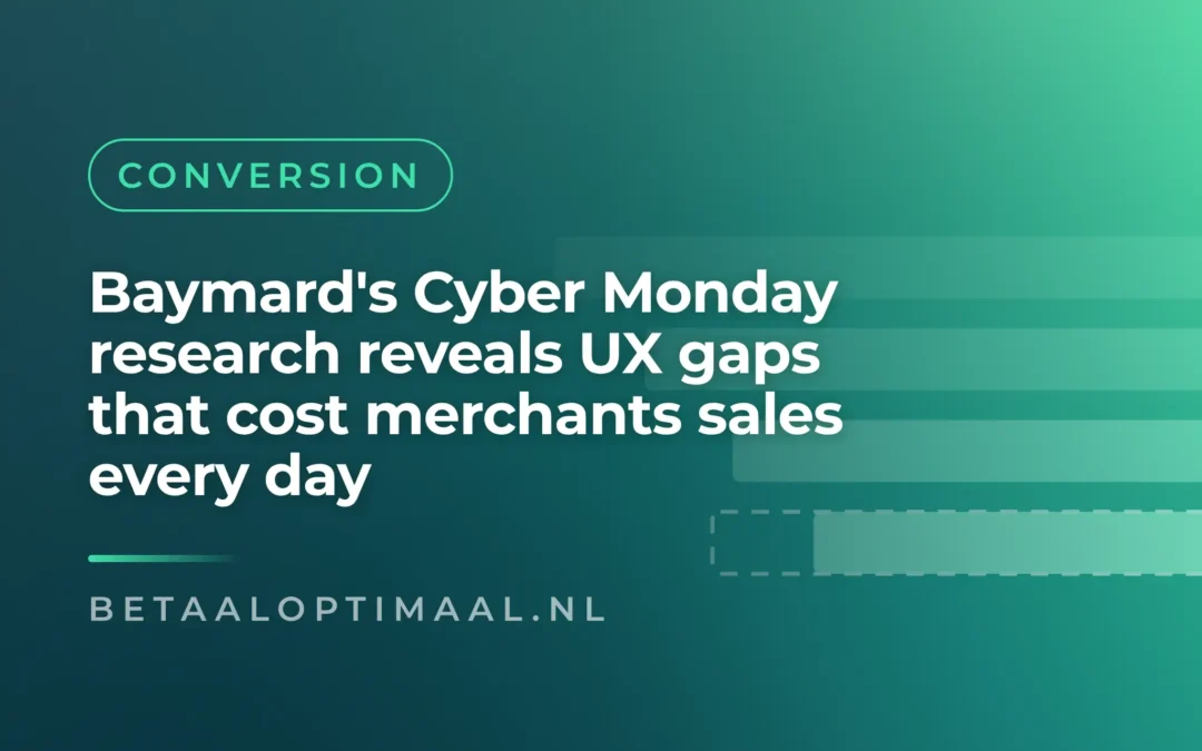 Baymard's Cyber Monday research reveals UX gaps that cost merchants sales every day