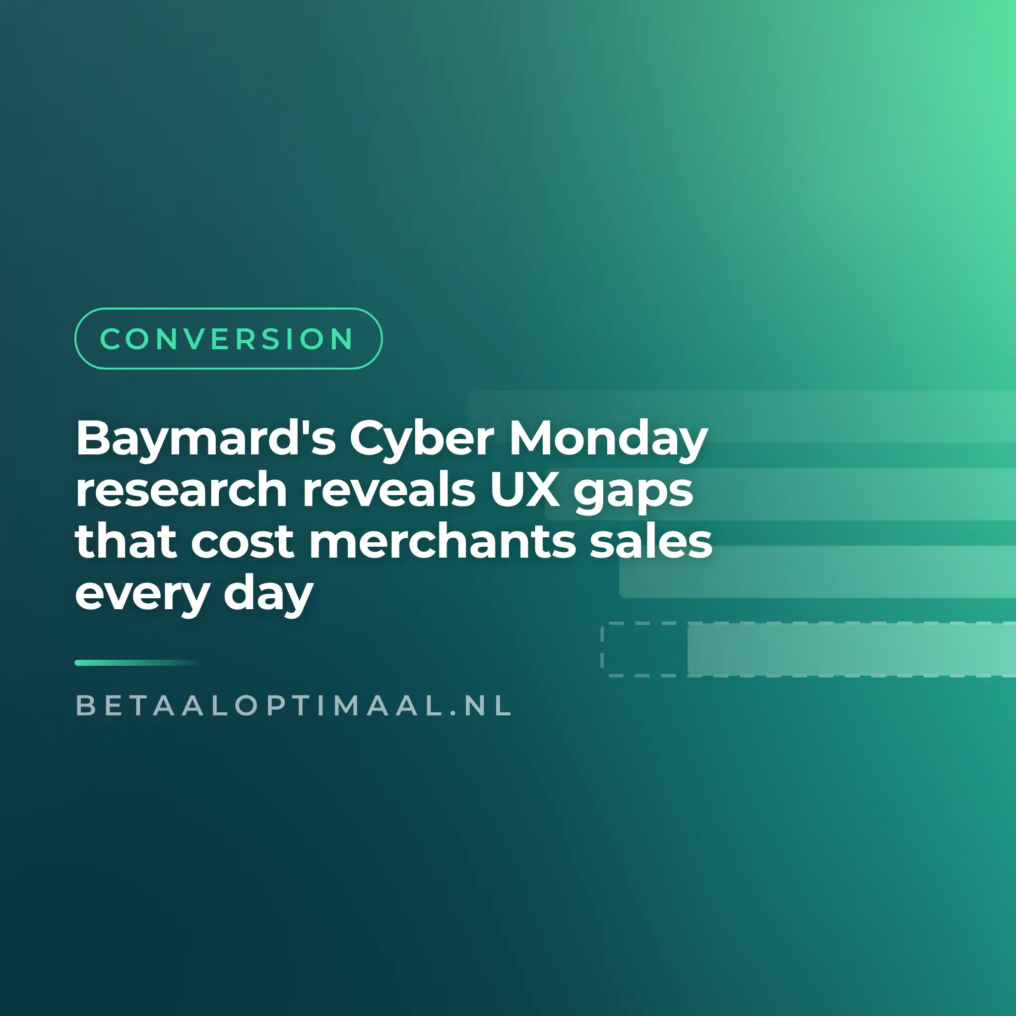 Baymard's Cyber Monday research reveals UX gaps that cost merchants sales every day