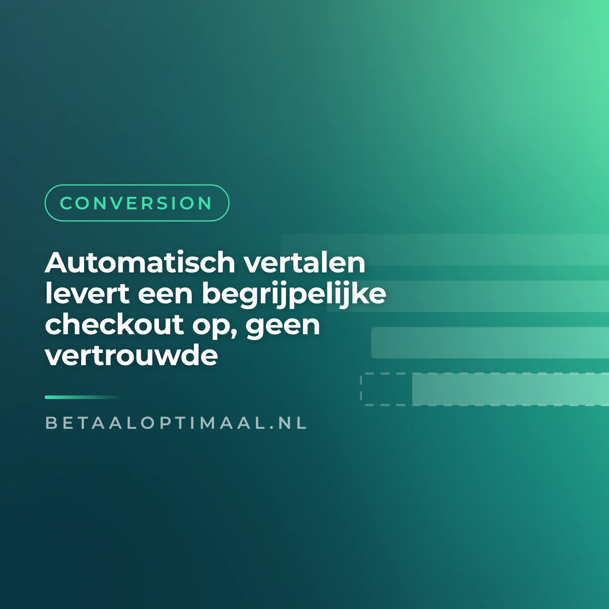 Automatisch vertalen levert een begrijpelijke checkout op, geen vertrouwde