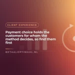 Payment choice holds the customers for whom the method decides, so find them first
