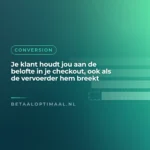 Je klant houdt jou aan de belofte in je checkout, ook als de vervoerder hem breekt