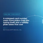 A mistyped card number costs more orders than the typing itself, and a holiday peak raises that cost