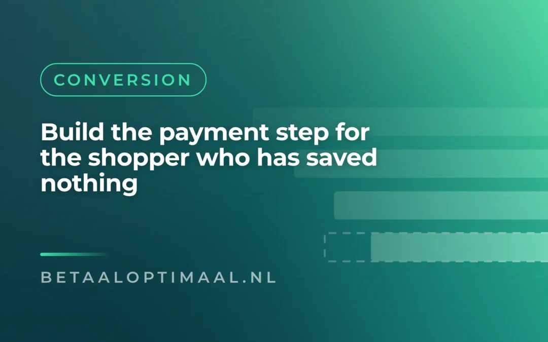 Build the payment step for the shopper who has saved nothing