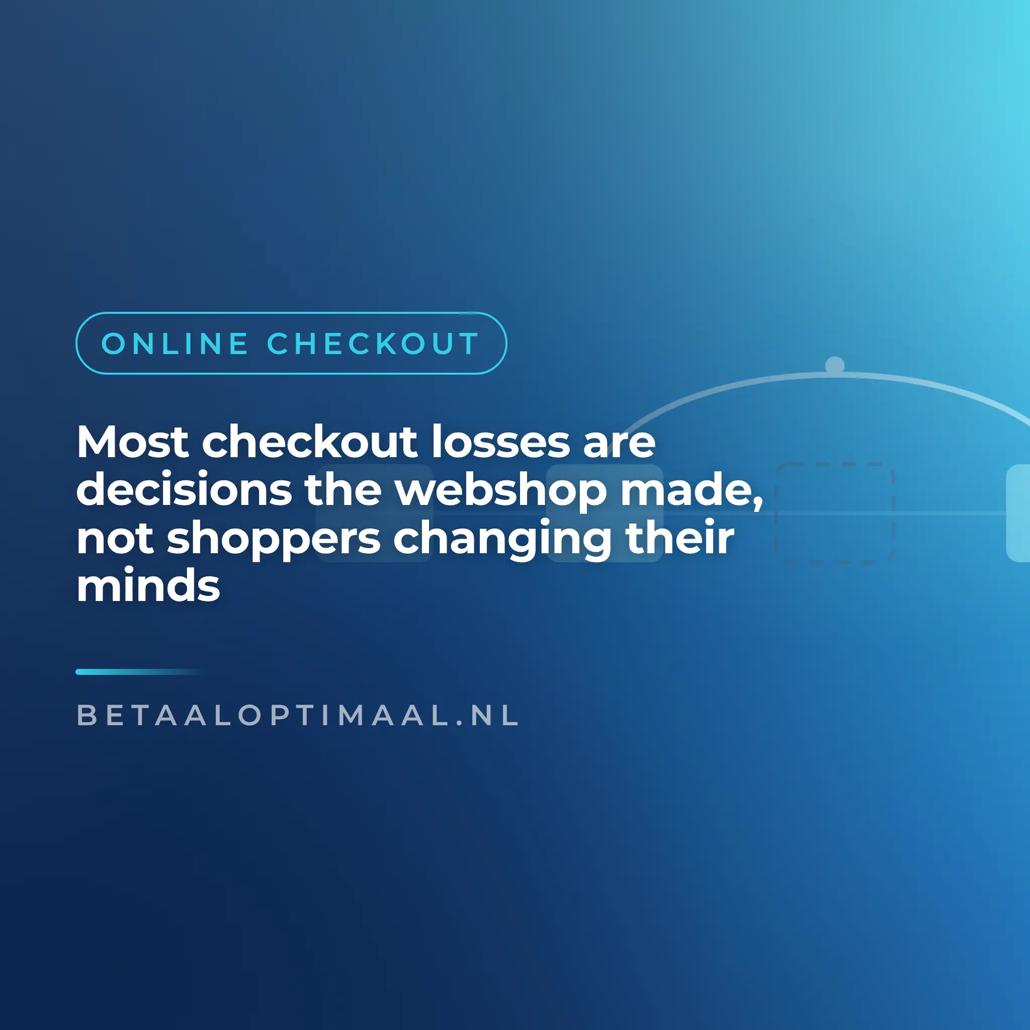 Most checkout losses are decisions the webshop made, not shoppers changing their minds