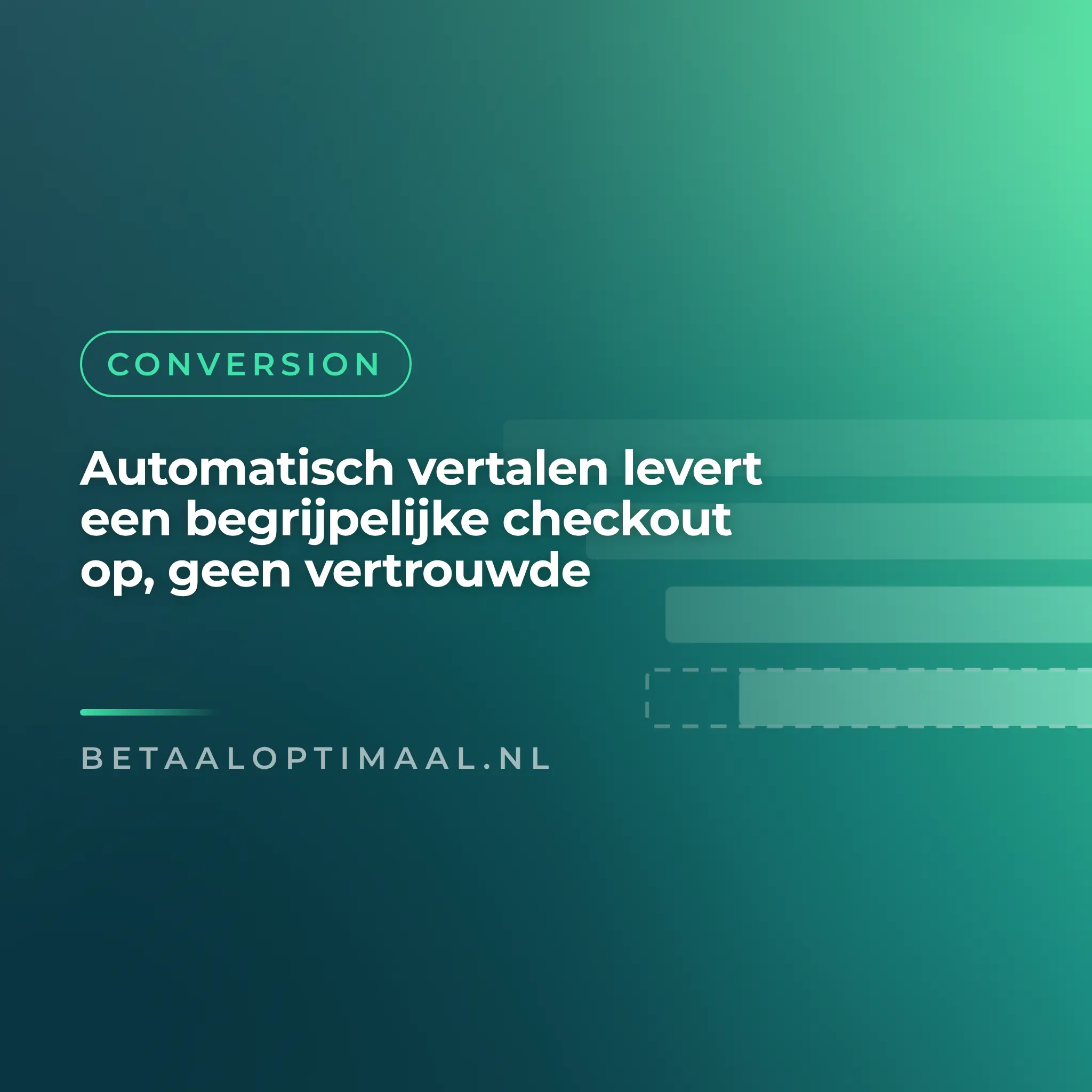 Automatisch vertalen levert een begrijpelijke checkout op, geen vertrouwde