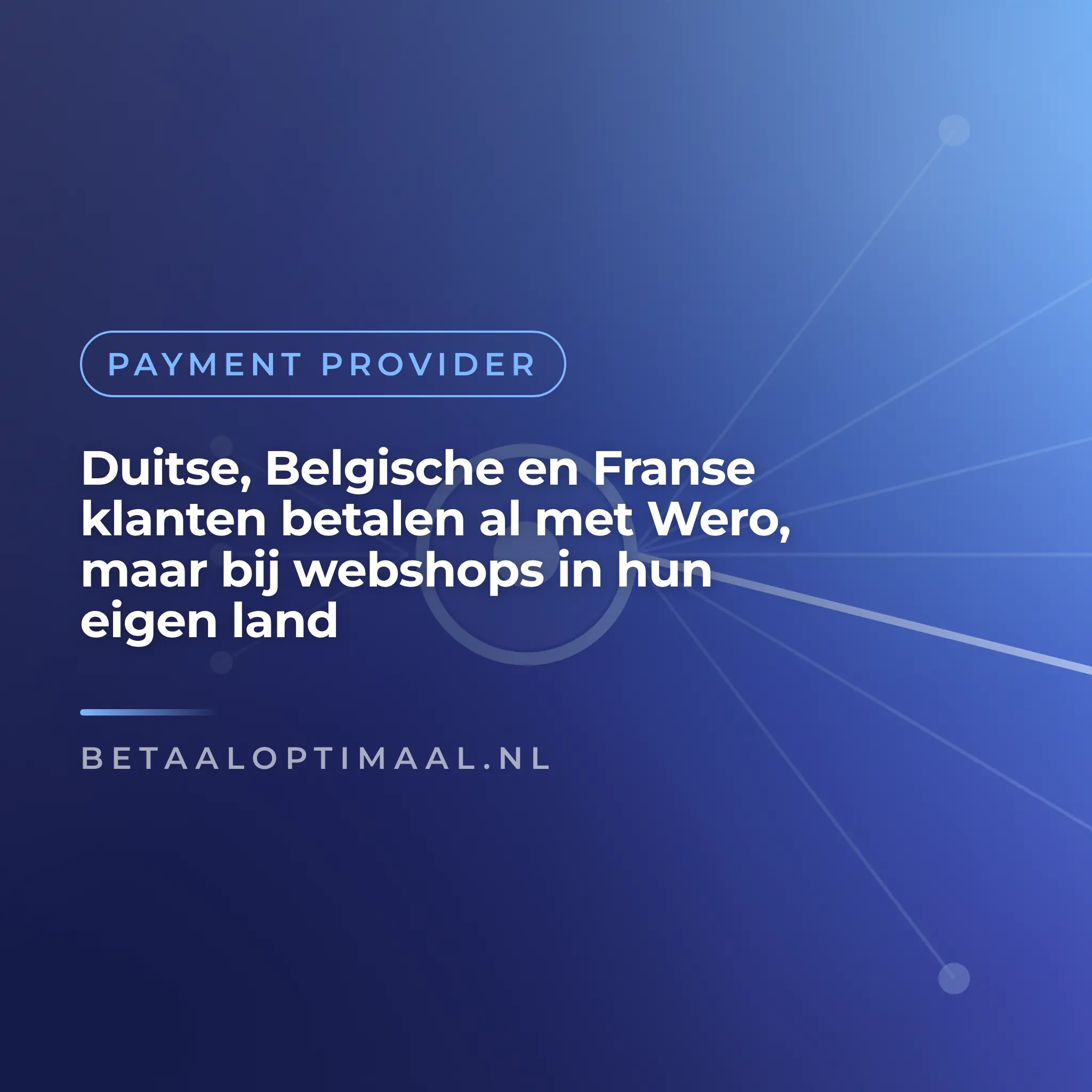 Duitse, Belgische en Franse klanten betalen al met Wero, maar bij webshops in hun eigen land